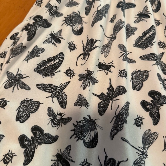 Hot Topic Black & White Tiered Collared Lace Trim Bug Mini Dress M Gothic Witchy - Picture 12 of 15